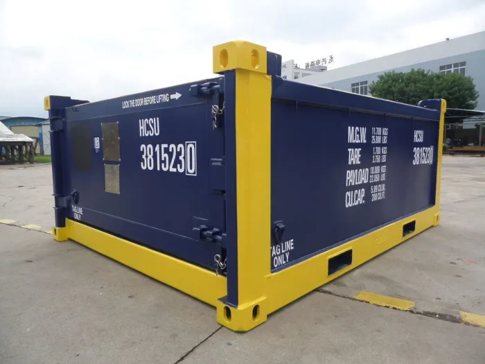 10 ft dnv 2.7-1 half height open top containers