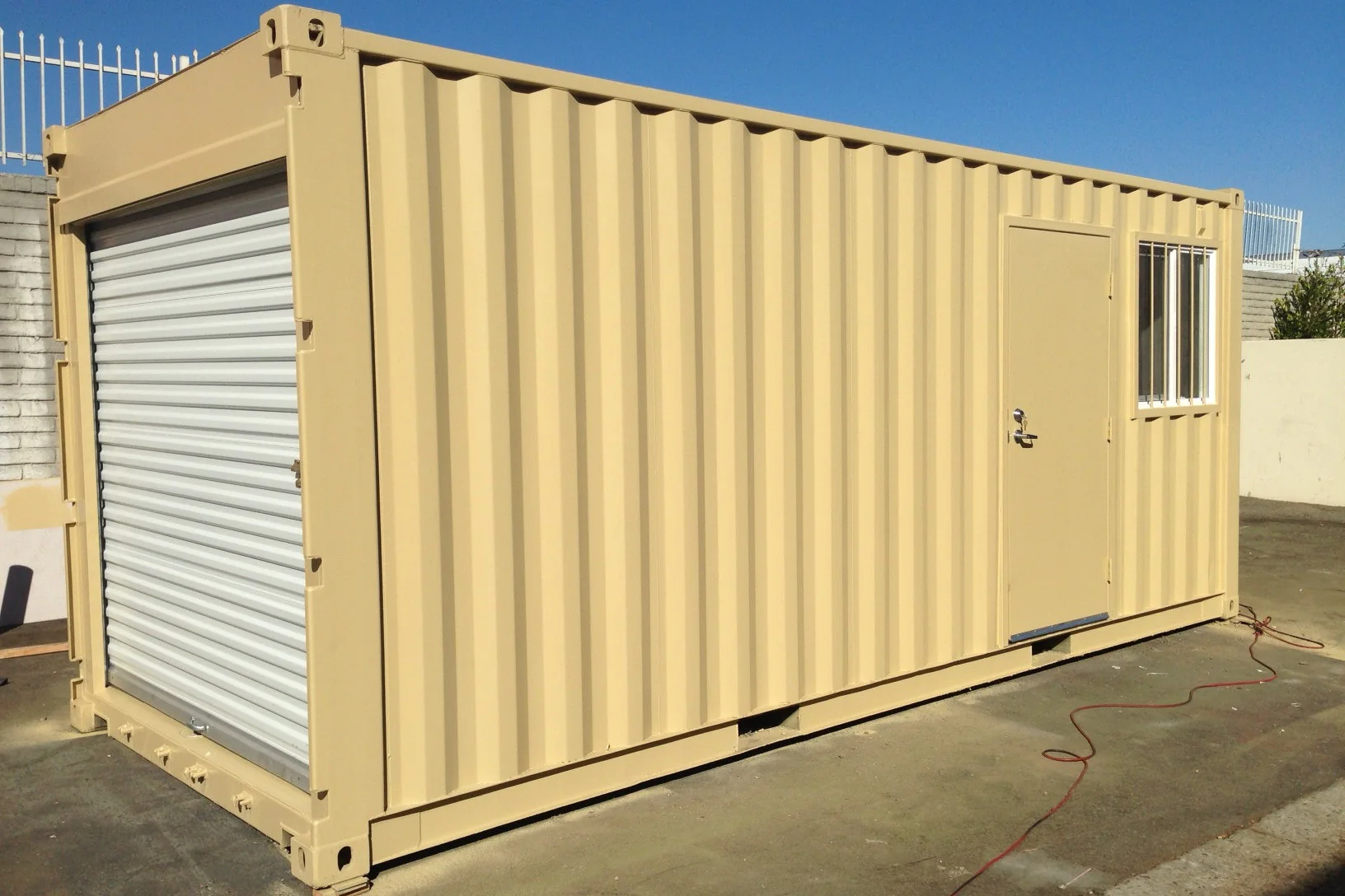 16 ft storage container with roll-up door