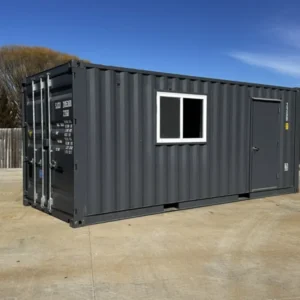 20 foot 20’ slate gray shiplap 120v shipping container