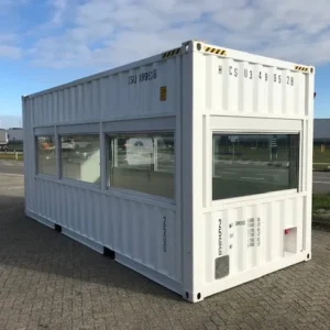 20 ft high cube fixed glazing observation container