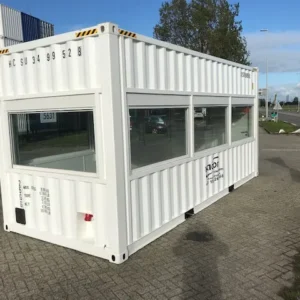 20 foot high cube fixed glazing observation container
