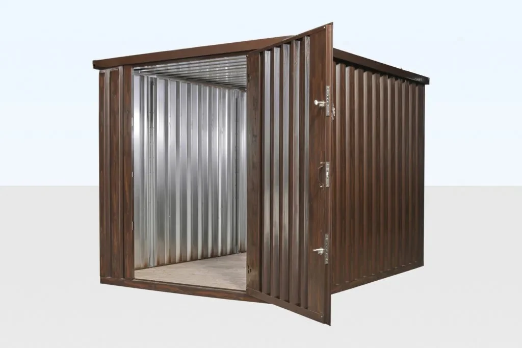 wood-effect flat packed storage container 2m x 2.1m - image 4
