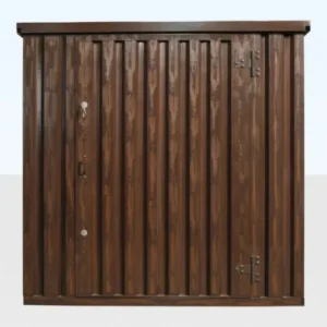 wood-effect flat packed storage container 2m x 2.1m for sale