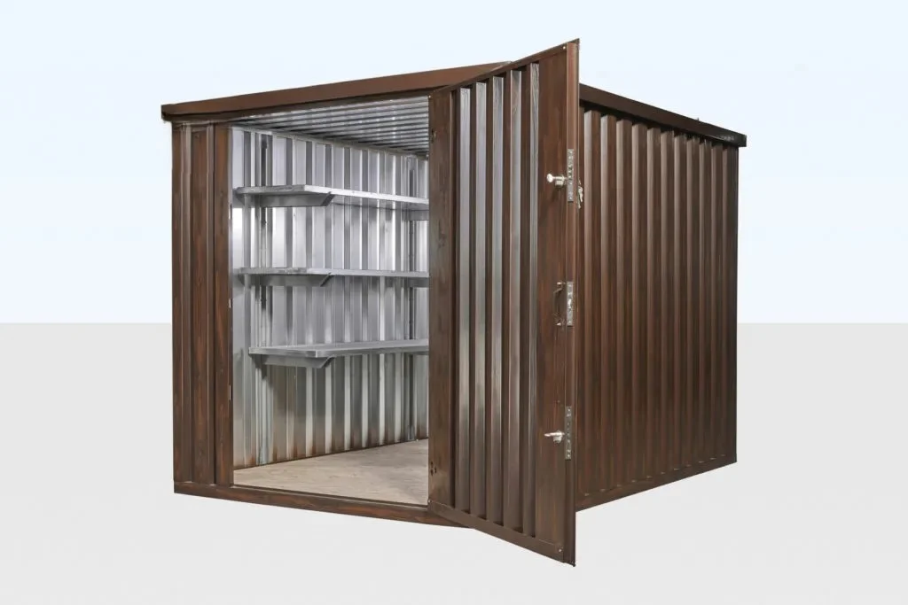 wood-effect flat packed storage container 2m x 2.1m - image 3