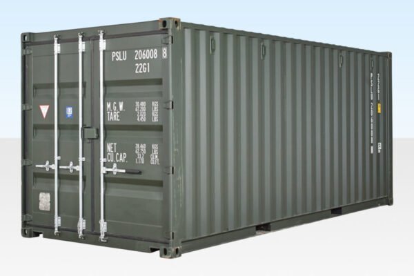 20 ft shipping container (one trip) – dark green