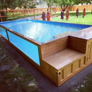 20-foot prefabricated outdoor swimming pool made from a shipping - image 2