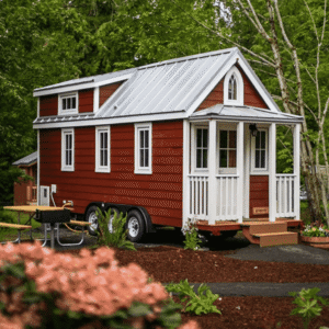 fvx-765 tiny mobile home on wheels with bedroom