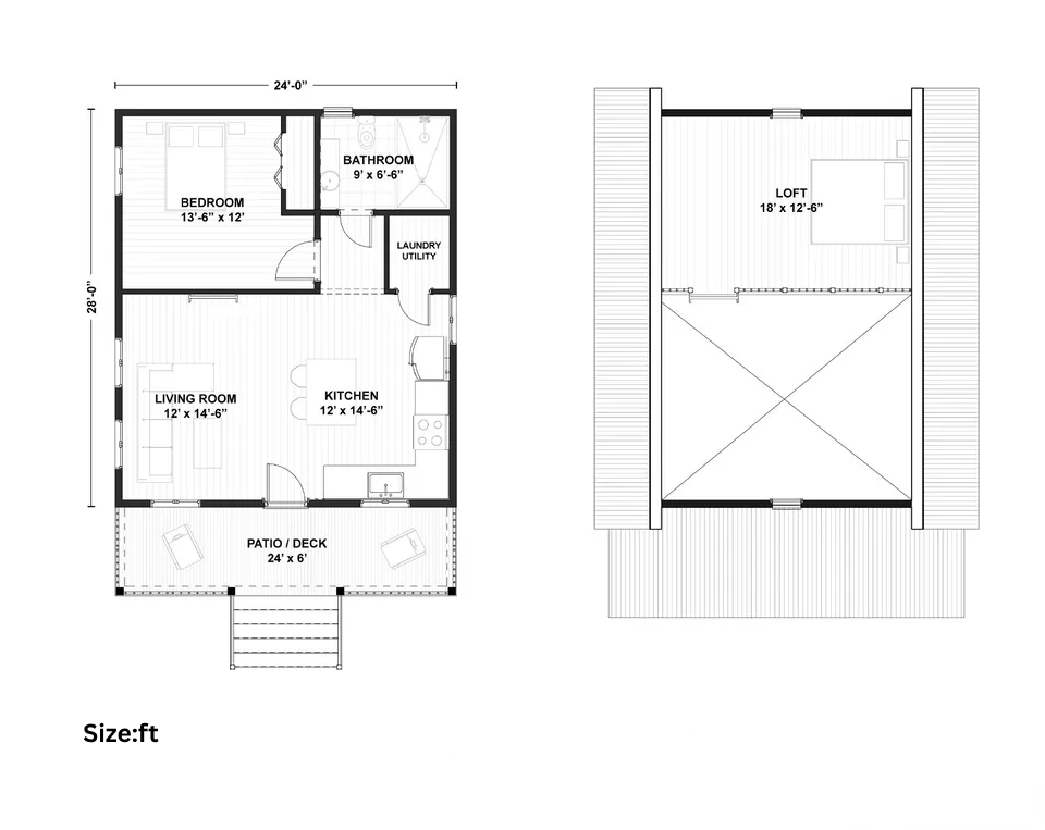 kla-095 kit home with bedroom - image 2
