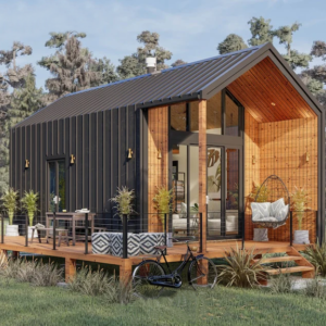 164-trm modern eco-friendly wooden kit home with bedroom