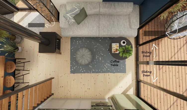 164-trm modern eco-friendly wooden kit home with bedroom - image 5