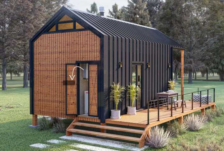 164-trm modern eco-friendly wooden kit home with bedroom - image 8