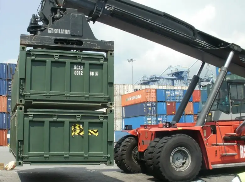 open top half height shipping containers