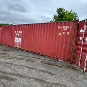 45 ft steel shipping containers red
