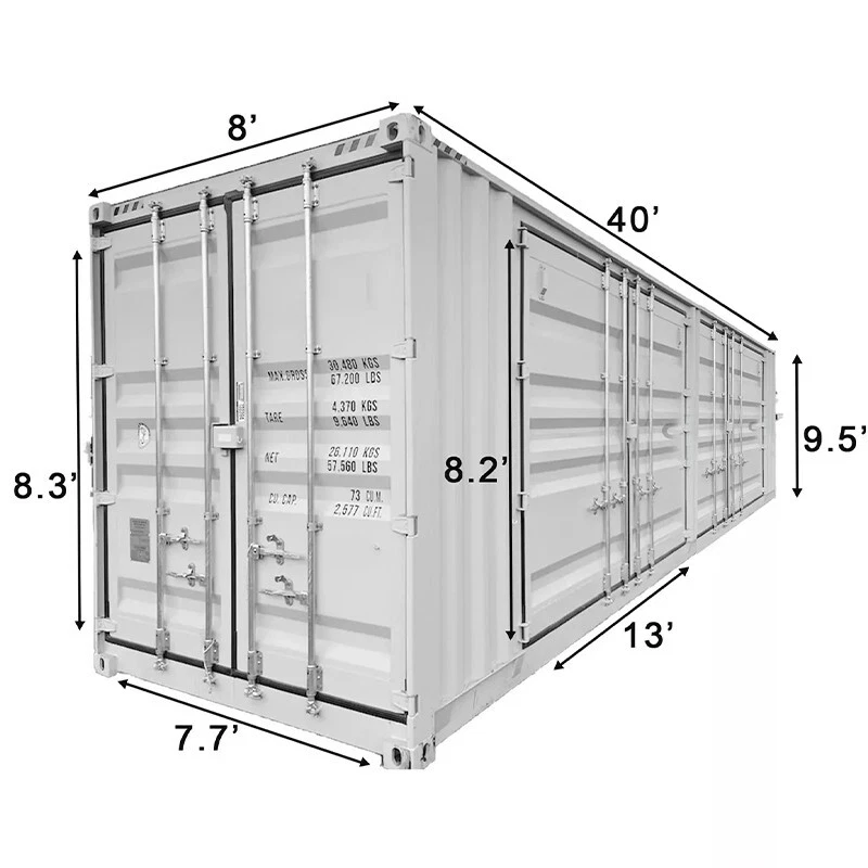 40 ft shipping container with 4 side doors - image 18